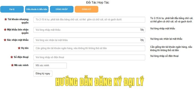 Bạn làm đúng cách đăng ký trở thành đối tác